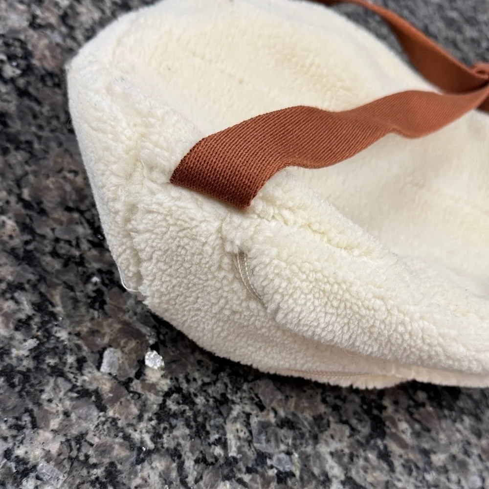 Sonoma Sherpa Cream and Brown Women's sling bag NWT